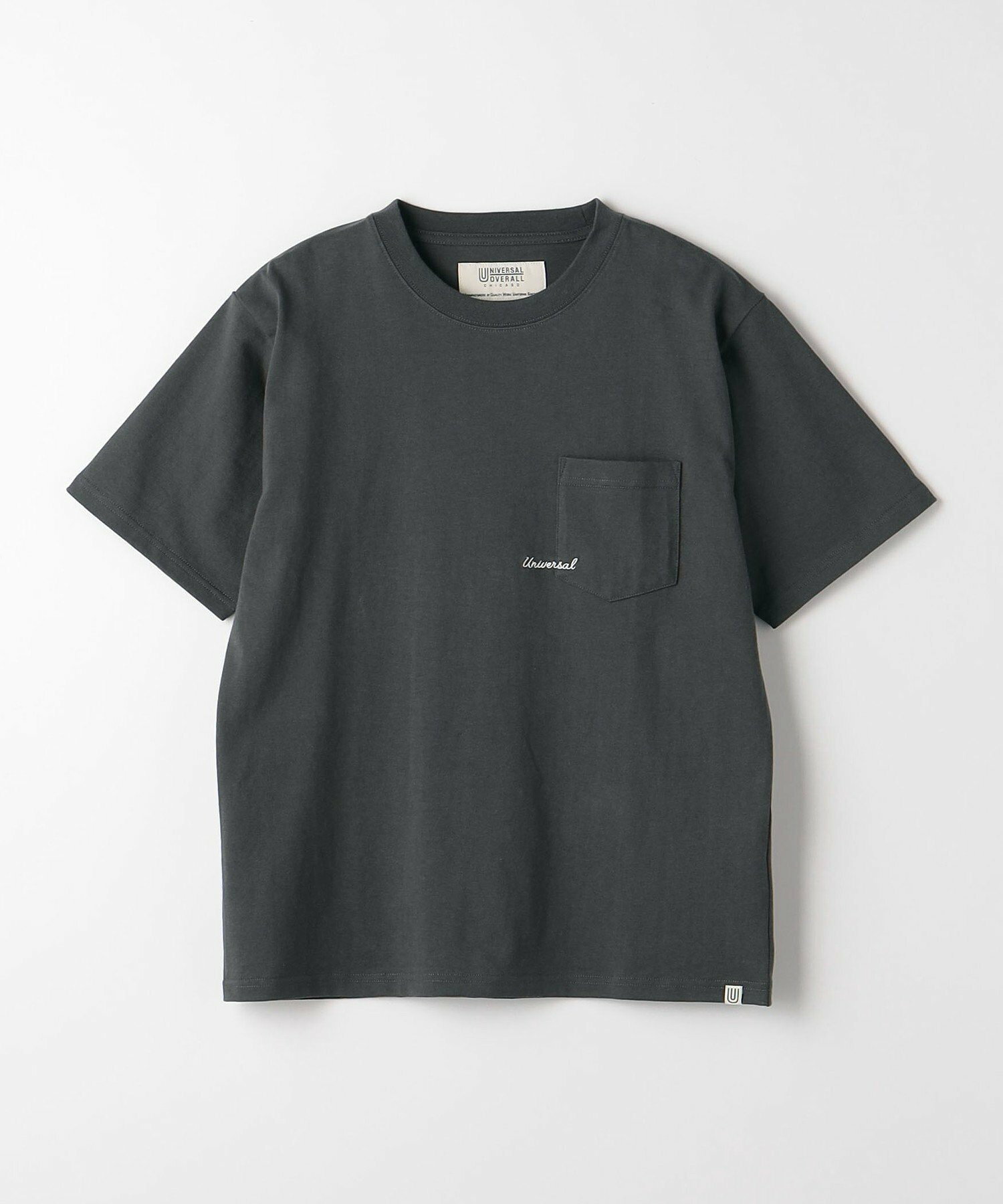 【別注】<UNIVERSAL OVERALL>GLR ロゴ エンブロ ポケット Tシャツ